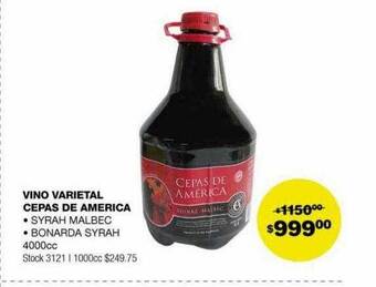 Atomo Conviene Vino varietal cepas de america oferta