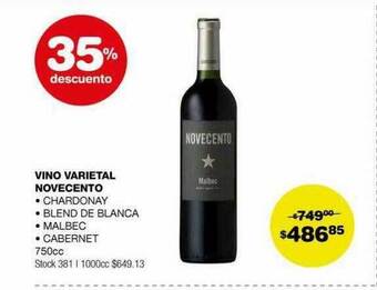 Atomo Conviene Vino varietal novecento 35% descuento oferta