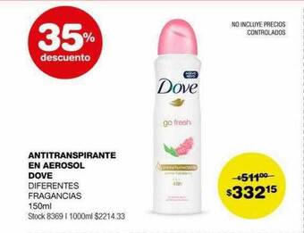 Atomo Conviene Antitranspirante en aerosol dove oferta