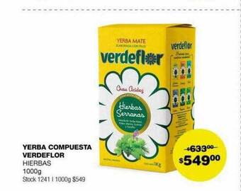 Atomo Conviene Yerba compuesta verdeflor hierbas oferta