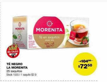 Atomo Conviene Té negro la morenita 25 saquitos oferta