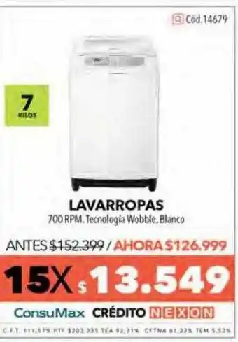 Nexon Lavarropas 7 kilos oferta