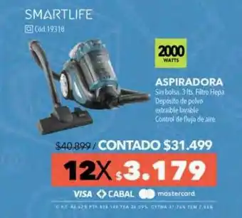 Nexon Aspiradora 2000 watts smartlife oferta