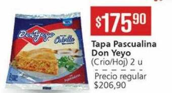 Supermercados Aiello Tapa pascualina don yeyo oferta