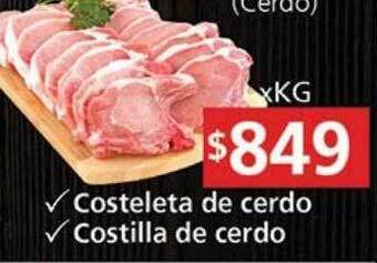Supermercados Aiello Costeleta de cerdo costilla de cerdo oferta