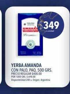 Supermercados Vea Yerba amanda con palo oferta