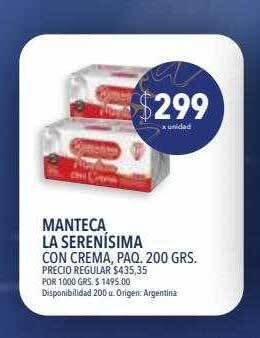 Supermercados Vea Manteca la serenísima oferta