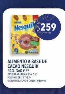 Supermercados Vea Alimento a base de cacao nesquik oferta