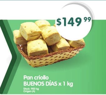 Supermercados Buenos Días Buenos Días Pan criollo x 1 kg oferta