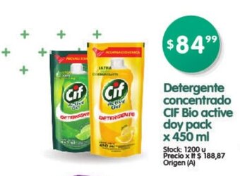 Supermercados Buenos Días Cif Detergente concentrado Bio active doy pack x 450 ml oferta