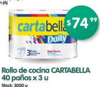 Supermercados Buenos Días Cartabella Rollo de cocina 40 paños x 3u oferta