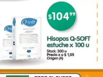 Supermercados Buenos Días Q-Soft Hisopos estuche x100u oferta