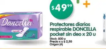 Supermercados Buenos Días Doncella Protectores diarios respirable pocket sin deo x 20 u oferta