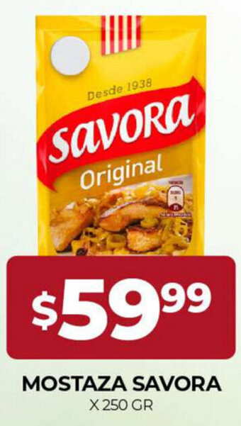 Supermercados Tadicor Mostaza Savora x 250gr oferta
