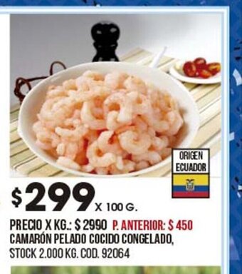 Coto Camaron Pelado Cocido Congelado oferta