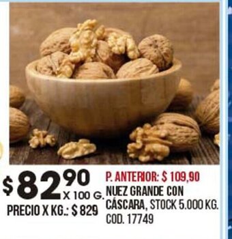 Coto Nuez Grande Con Cascara oferta