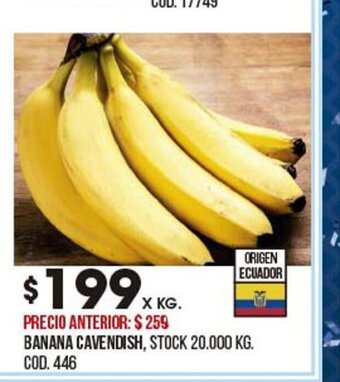 Coto Banana Cavendish oferta