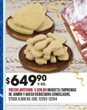 Coto Nuggets/Supremas De Jamon Y Queso Rebozados Congelados oferta