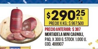 Coto Mortadela Mini Cagnoli oferta