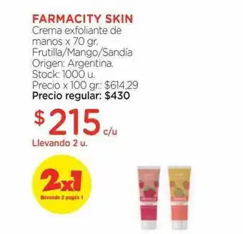Farmacity Farmacity skin crema exfoliante de manos oferta
