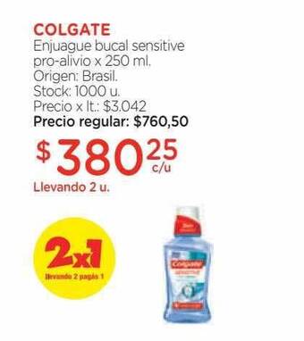 Farmacity Colgate enjuague bucal sensitive pro-alivio oferta