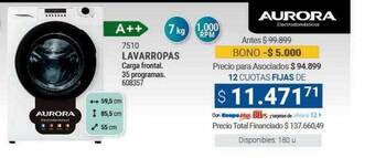Cooperativa Obrera Lavarropas aurora oferta