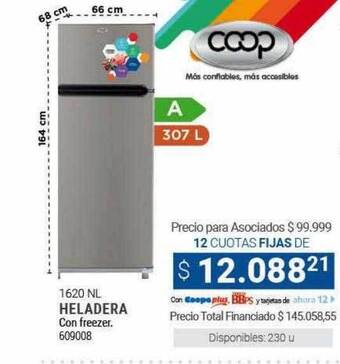 Cooperativa Obrera Coop heladera oferta