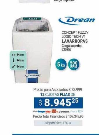 Cooperativa Obrera Drean lavarropas oferta