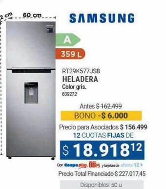 Cooperativa Obrera Rt29k577js8 heladera samsung oferta
