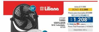 Cooperativa Obrera Liliana vtf20p turbo ventilador oferta