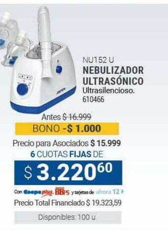 Cooperativa Obrera Nebulizador ultrasónico oferta