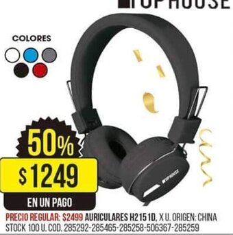 Coto Auriculares H2 15 1D oferta
