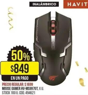Coto Mouse Gamer HV-MS997GT oferta