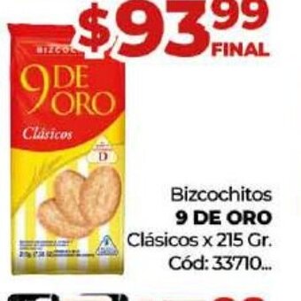 Diarco Bizcochitos 9 De Oro oferta