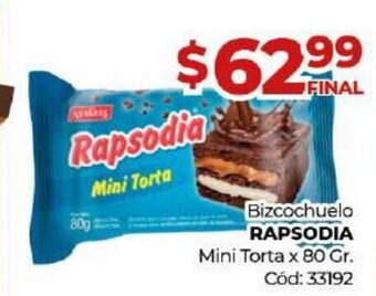 Diarco Bizcochuelo Rapsodia oferta