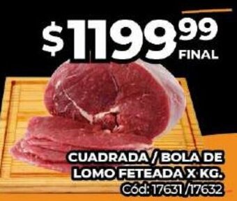 Diarco Cuadrada/Bola de Lomo Feteada x Kg oferta