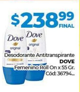 Diarco Desodorante Antitranspirante Dove oferta