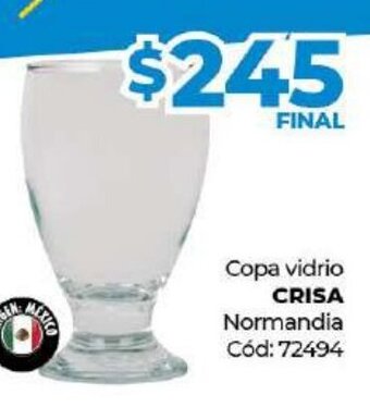 Diarco Copa Vidrio Crisa oferta