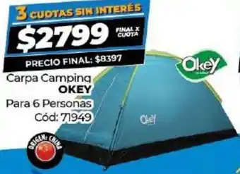 Diarco Carpa Camping Okey oferta