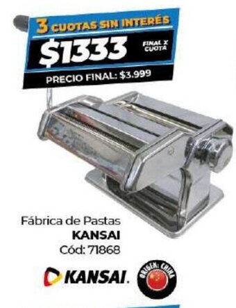 Diarco Fábrica de Pastas Kansai oferta