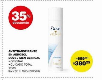Atomo Conviene Antitranspirante En Aerosol Dove /Men Clinical oferta