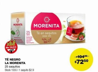 Atomo Conviene Té Negro La Morenita oferta