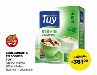 Atomo Conviene Edulcorante En Sobres Tuy oferta
