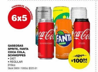 Atomo Conviene Gaseosas Sprite, Fanta Coca Cola, Schweppes oferta