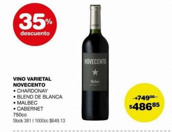 Atomo Conviene Vino Varietal Novecento oferta