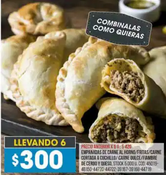 Coto Empanadas De Carne Al Horno/ Fritas/ Carne Cortada A Cuchillo / Carne Dulce / Fiambre De Cerbo Y Queso x 6 u oferta