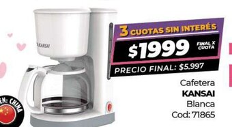 Diarco Cafetera Kansai oferta