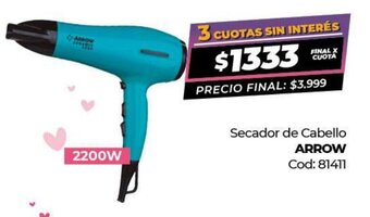 Diarco Secador De Cabello Arrow oferta