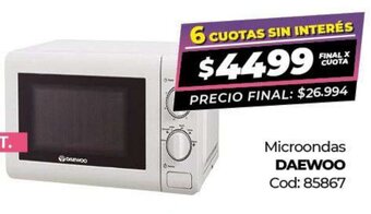 Diarco Microondas Daewoo oferta