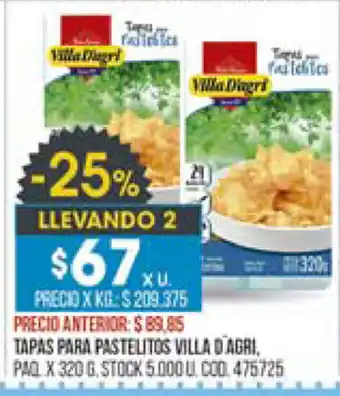 Coto Tapas Para Pastelitos Villa D ' Agri x u. oferta
